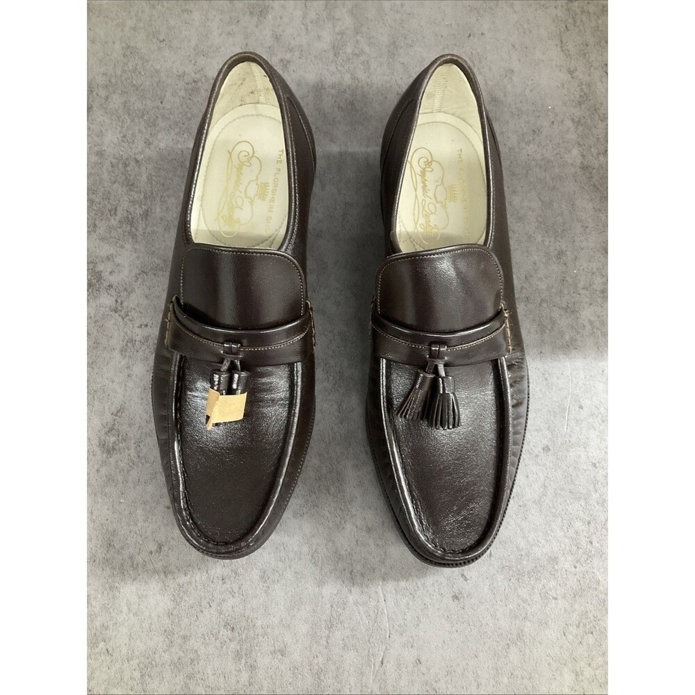 Mens Florsheim Shoes Imperial Quality Slip On Loafers Leather Tassel Size 6 C